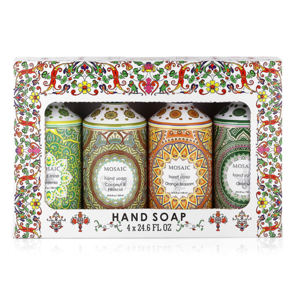 4-Pack Mosaic Liquid Hand Soap   Wash Gift Set (24.6 Fl Oz) Cheap