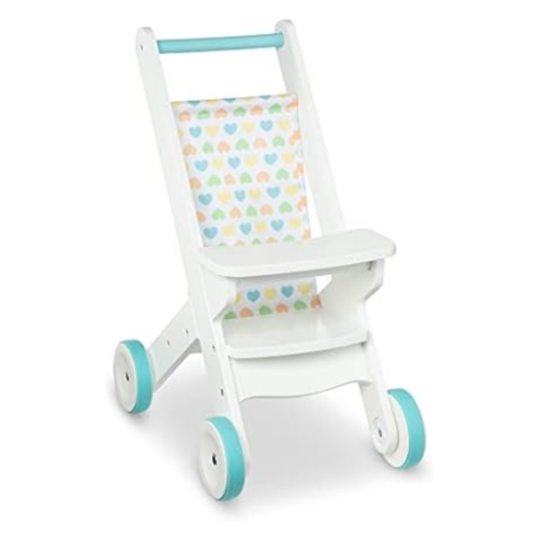 Melissa & Doug Up To 20 Inch Tall Mine to Love Wooden Play Stroller Fashion