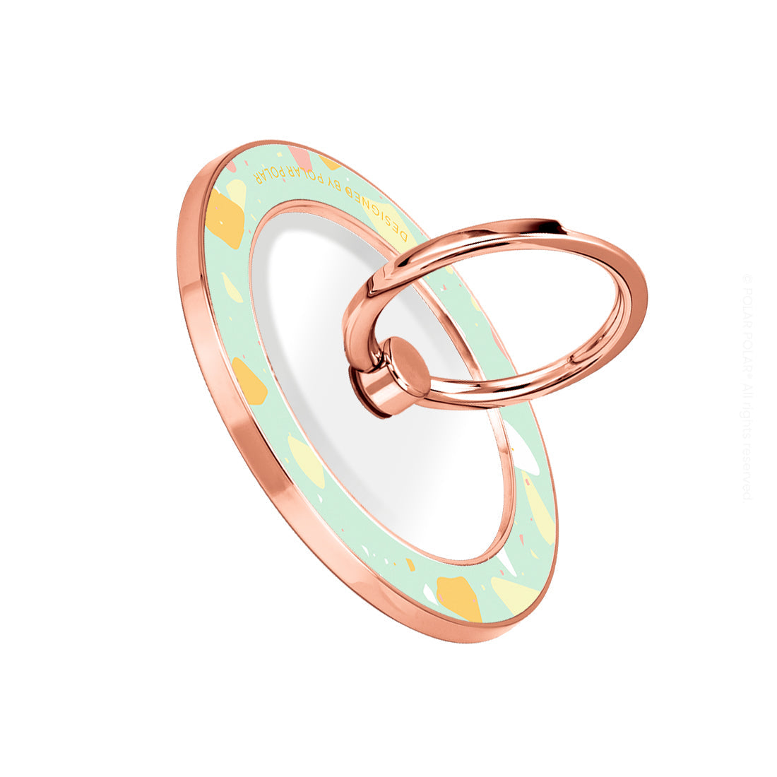 Mist Green Terrazzo – Rose Gold MagSafe Phone Grip and Ring Holder Stand Online Sale
