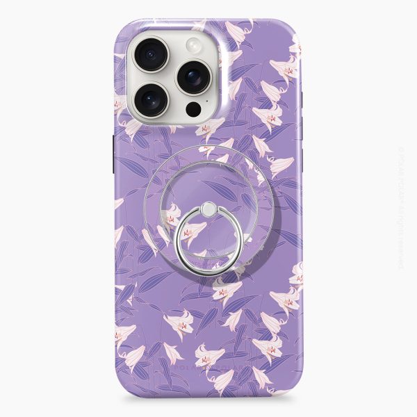 Lavender Lily - Silver MagSafe Phone Grip and Ring Holder Stand Online Hot Sale - Image 4