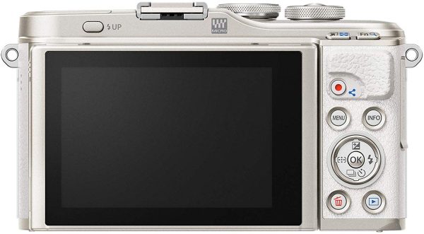 Olympus PEN E-PL10 White Camera Body with Silver M.Zuiko 14-42mm F3.5-5.6 EZ Lens, Case, Cloth & SD Discount