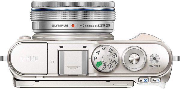 Olympus PEN E-PL10 White Camera Body with Silver M.Zuiko 14-42mm F3.5-5.6 EZ Lens, Case, Cloth & SD Discount - Image 2